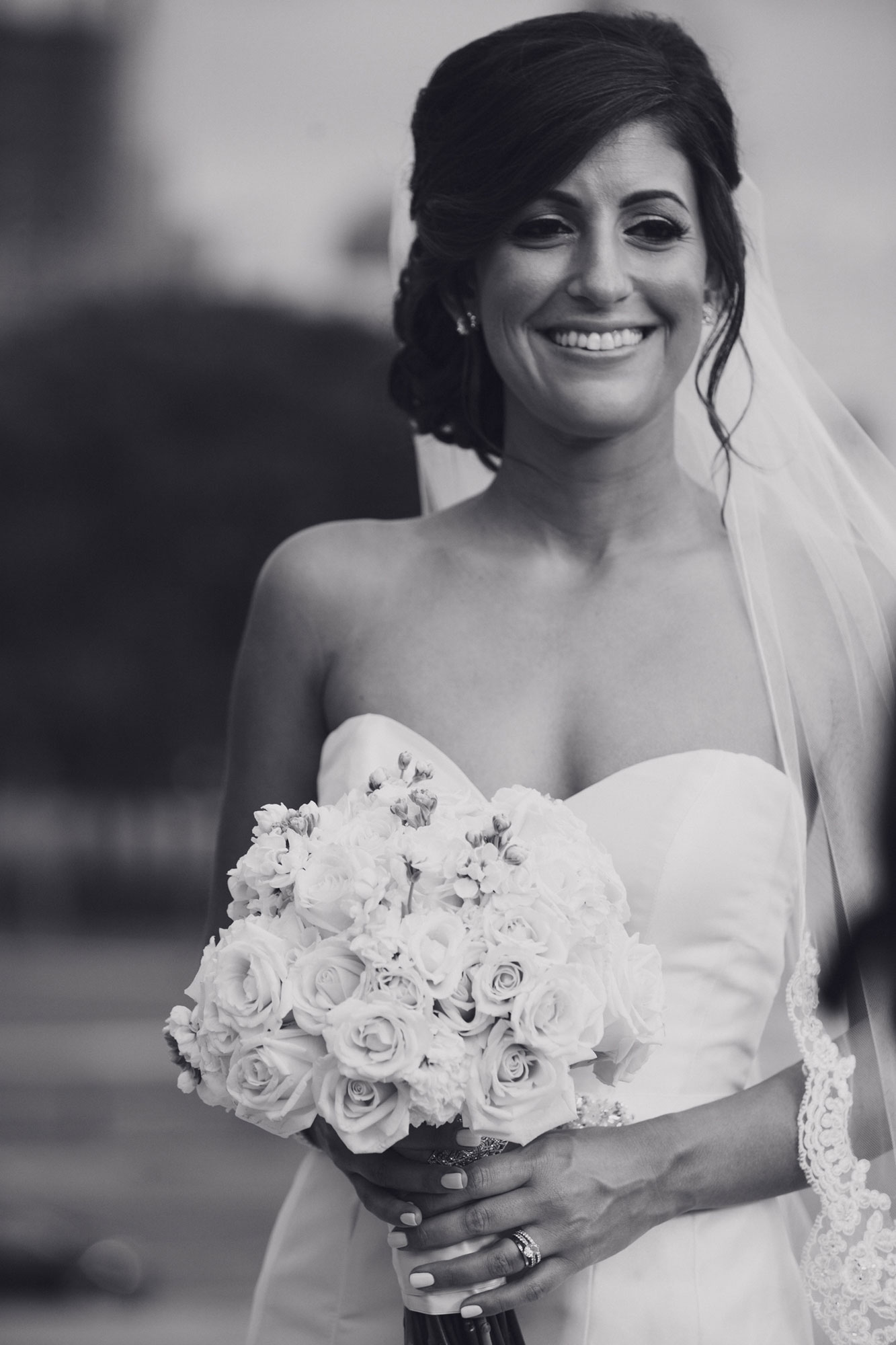 a bride and her bouquet