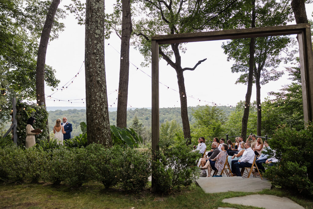 An intimate ceremony in the woods